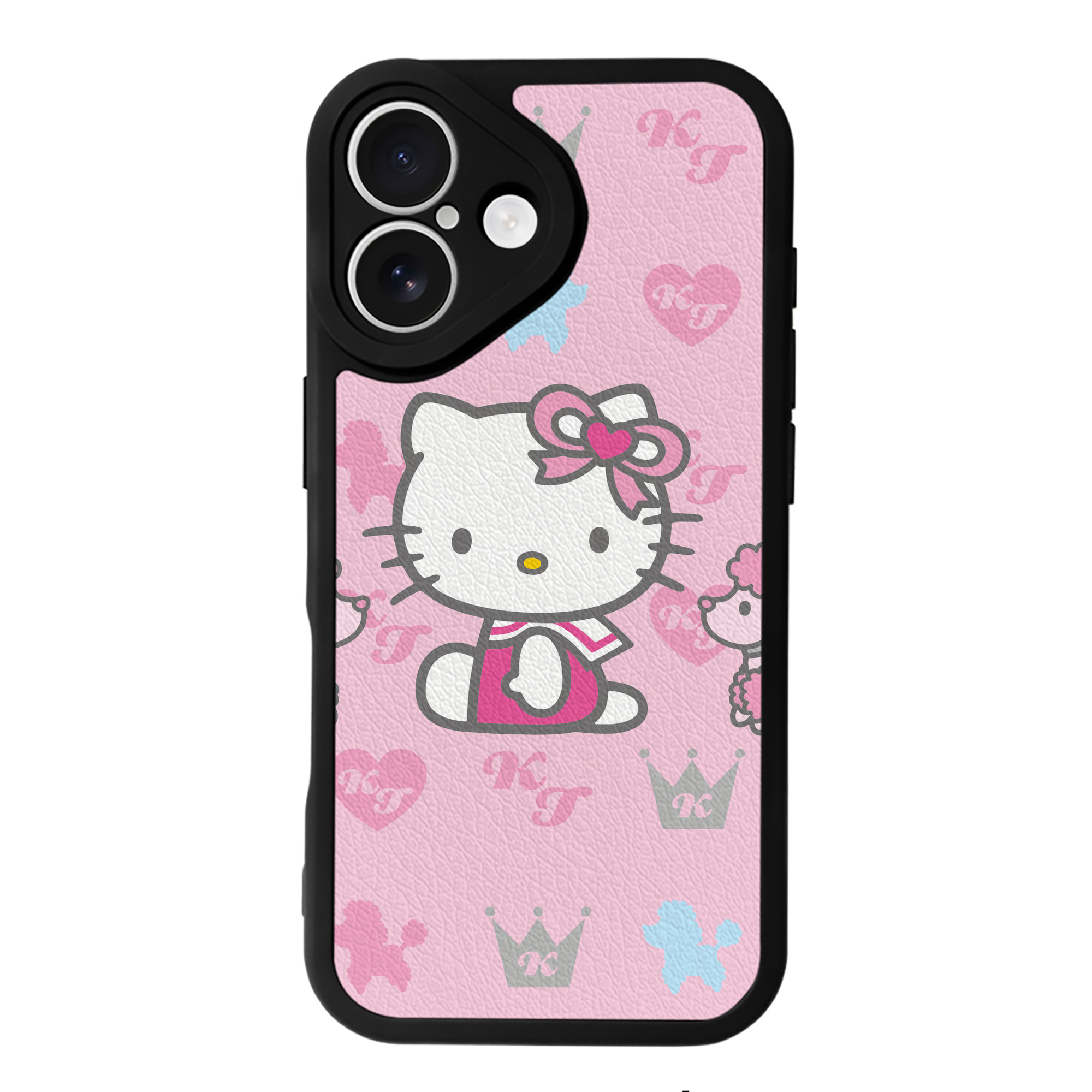 （画像用） Hello Kitty ハローキティ 【iPhone 16シリーズ対応】シリコンスマホケース（レザー調） 材質：シリコン